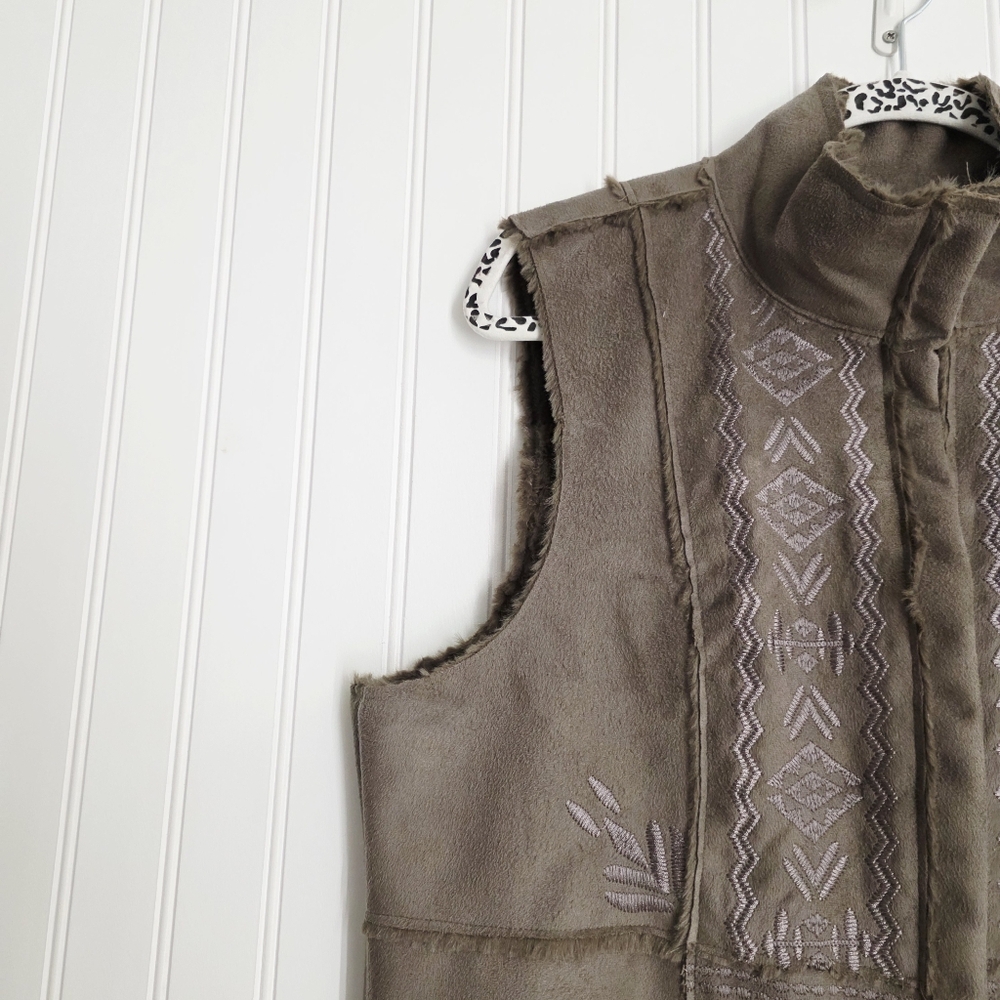 Johnny Was‎ Women"s Embroidered Vest Biya Taraxa Size M - Picture 6 of 11